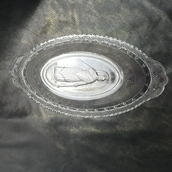 EAPG Adams & Co. Loves Request Is Pickles Roman Medallion Dish - Picture 4 of 17